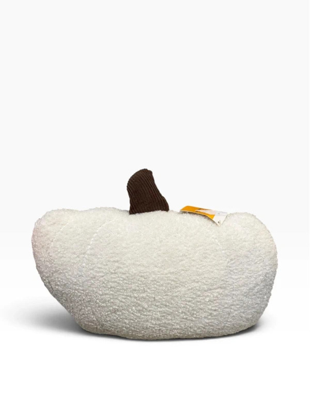 Threshold Sherpa Pumpkin Throw Pillow Cream Brown Fall Decor NWT